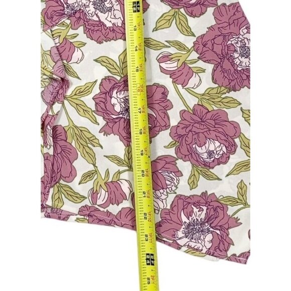 Leith Floral Sleeveless Top Ruffles Racerback Fairy Prairie Cottage Size Small - Picture 11 of 12